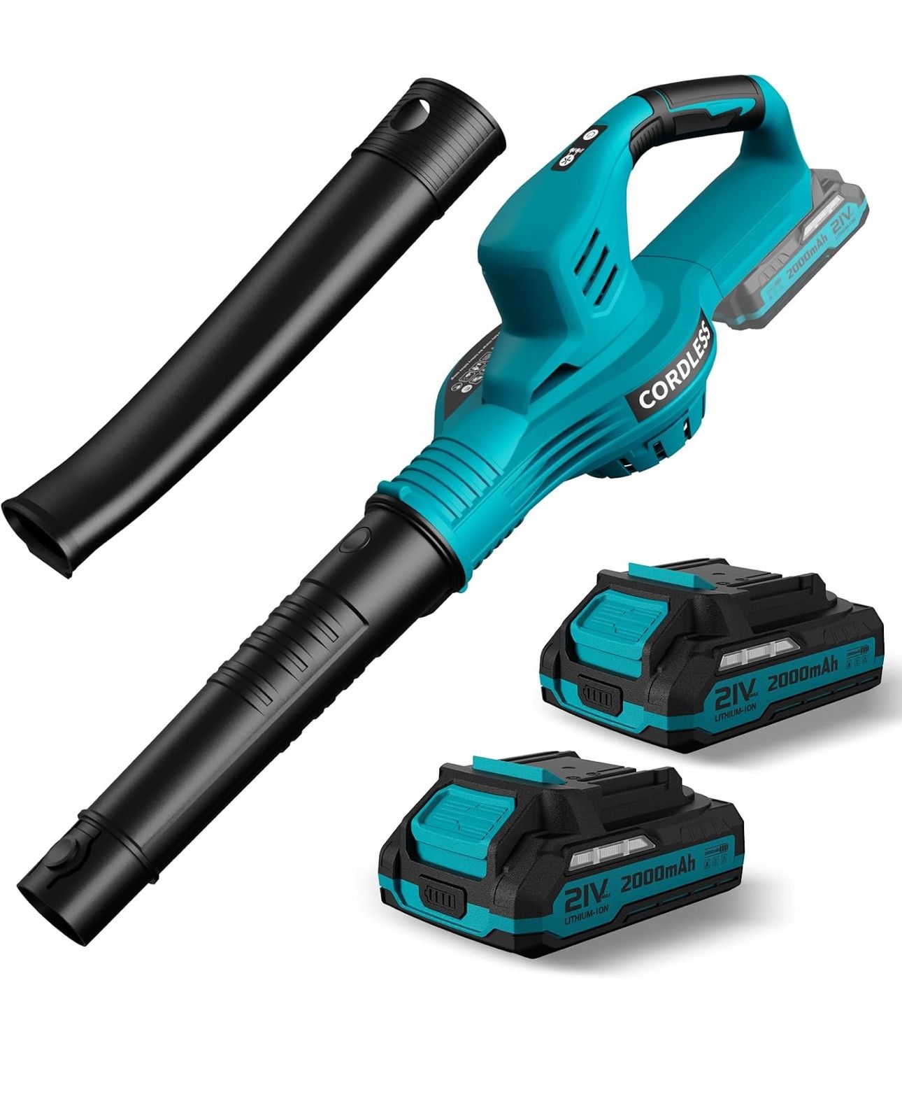 Brand new Leaf Blower Cordless - 21V Powerful Electric Leaf Blower with 2 Batteries and Charger