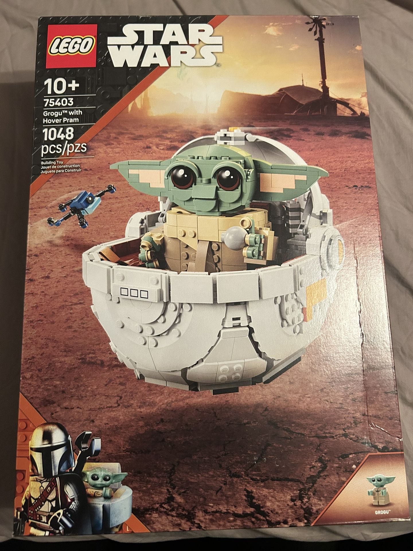 Star Wars Lego Set Grogu (Baby Yoda) With Hover Pram