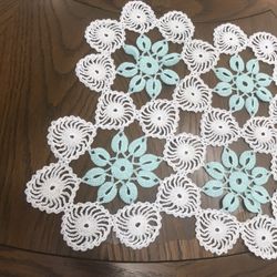 Dos Carpetas Hechas A Mano Color Blanco Y Verde Agua