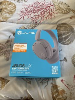 JLab JBuds Lux ANC Wireless Over-Ear Headphones – Mauve Pink (New)