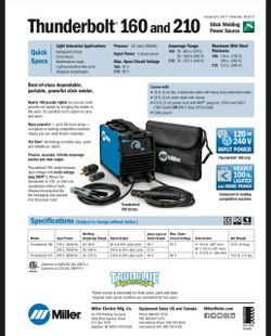 Miller Thunderbolt 160DC Stick Welder