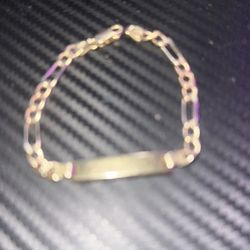14k Gold Nameplate Bracelet 