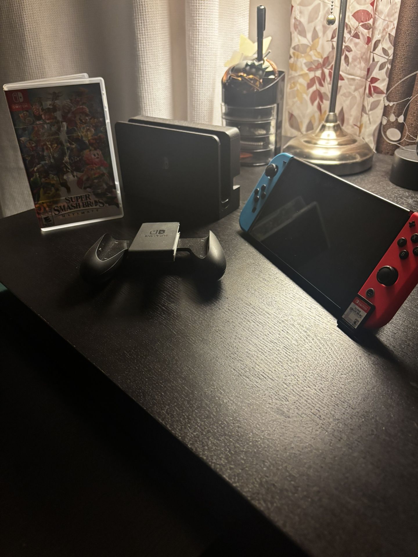 Nintendo Switch 4K OLED Red And Blue W/ Super Smash Bros Included