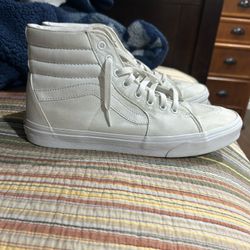 True White Vans Sk8 High