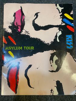 Vintage KISS Memorabilia Lot – 1985 Asylum Tour Program / Crazy Nights Program / 1992 Promo Display