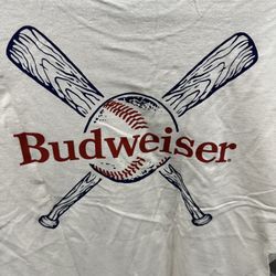 New” Budweiser Baseball Tee Sz Large