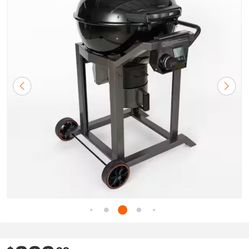 LOCO 22.5 in. SmartTemp Kettle Charcoal Grill in Black with Stand