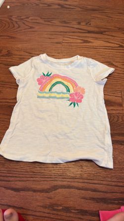 Girls Rainbow Floral Graphic Tee