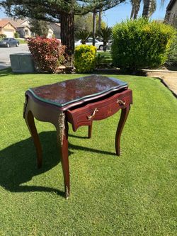 French Louis XV Style Marquetry Writing Desk