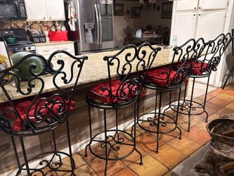 Wrought iron barstools