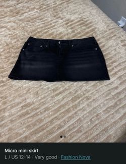 Black micro mini skirt