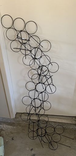 Lot of 12 Black Metal Trellis for Climbing Plants