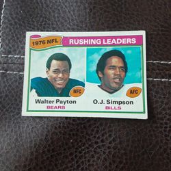Walter Payton/OJ Simpson Topps 1977 Football Card