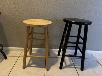 Wooden Stools With Cushions 