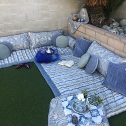 Outdoor / Indoor Sitting Set , Cover Topper For Sofa Or Case 