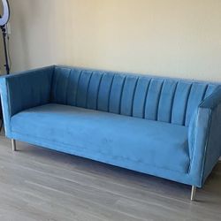 Suede Sofa Modern Couch