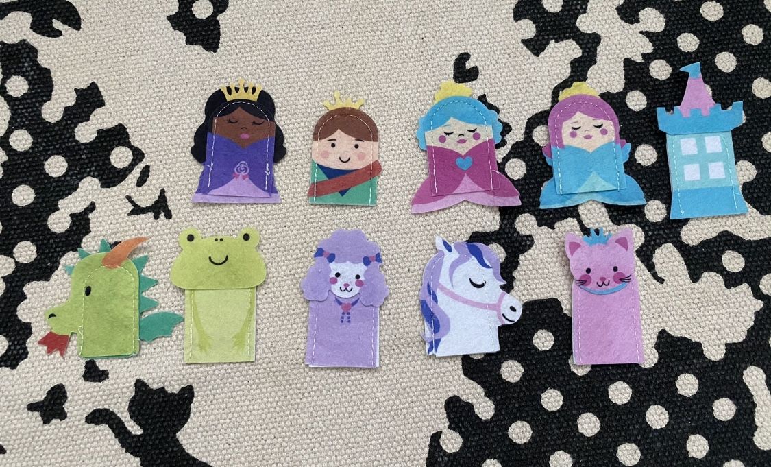 Finger Puppet Toy Princess Dragon Frog Prince