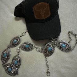 Concho Belt And Cap 