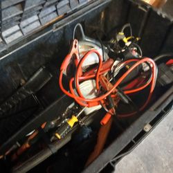Tool Box  With A Cart Alot  Of Tools  With A Tool  Bags With Tools 