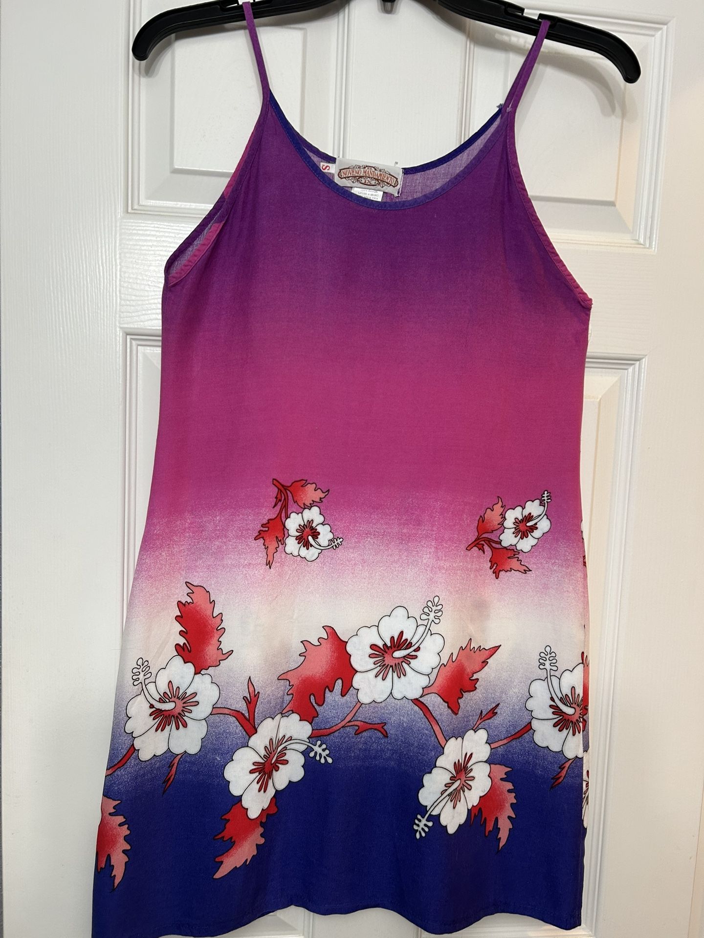 Hot Pink, Purple, Red & White Floral Hawaiian Sundress