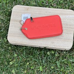 Coach Orange Wristlet