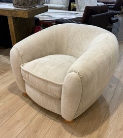 Polar Chairs in the style of Jean Royere in Mohair