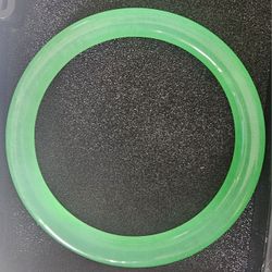 Genuine Natural Green Jadeite Jade Gemstone Bangle Bracelet 62mm