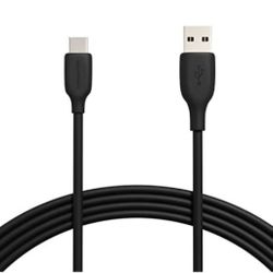 AmazonBasics USB-C to USB-A 2.0 Fast Charger Cable, 10-Feet, 480Mbps Speed, USB-IF Certified