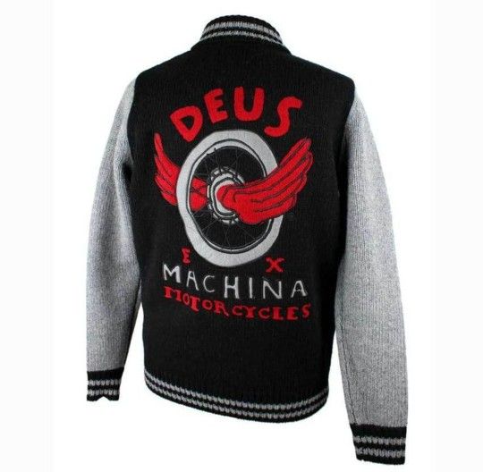 DEUS EX MACHINA Knit Zip Jacket XL Wing Bomber