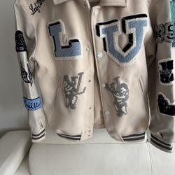 Louis Vuitton Bunny  Cream Varsity Jacket 