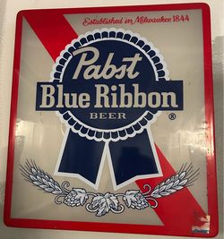 Pabst Blue Ribbon Beer Metal Sign