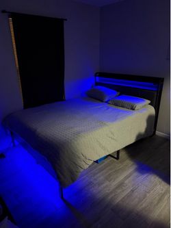 Queen mattress with frame