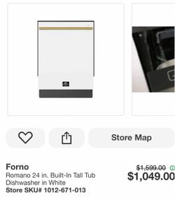 Forno Romano 24 in. Built-In Tall Tub Dishwasher in White