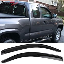 Fits 2016-2024 Toyota Tacoma Access Cab Window Visors Acrylic Sun Rain Guard 2PC