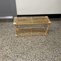 Wooden 2-Tier Shoe Rack