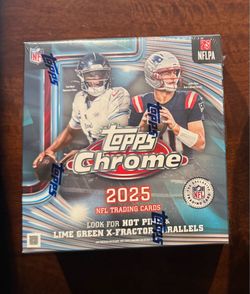 2025 Topps Chrome NFL Football Factory Sealed Mega Box