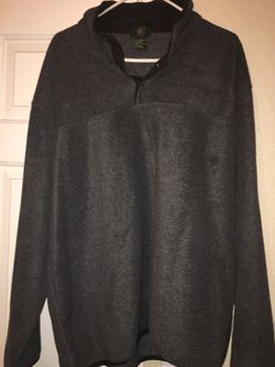 Fleece Pullover Jacket size Large mens gray