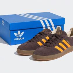 Brand New Adidas Gazelle Indoor Brown Orange Sneakers Size 9.5