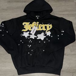 Sp5der Jeffrey Hoodie Black