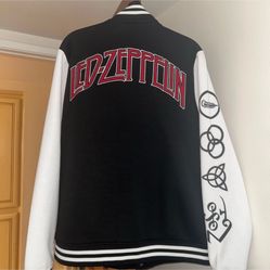 Embroidered Led Zeppelin Varsity Jacket