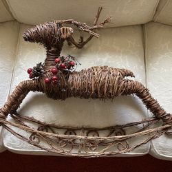Reindeer Decoration Wooden Rocking Horse