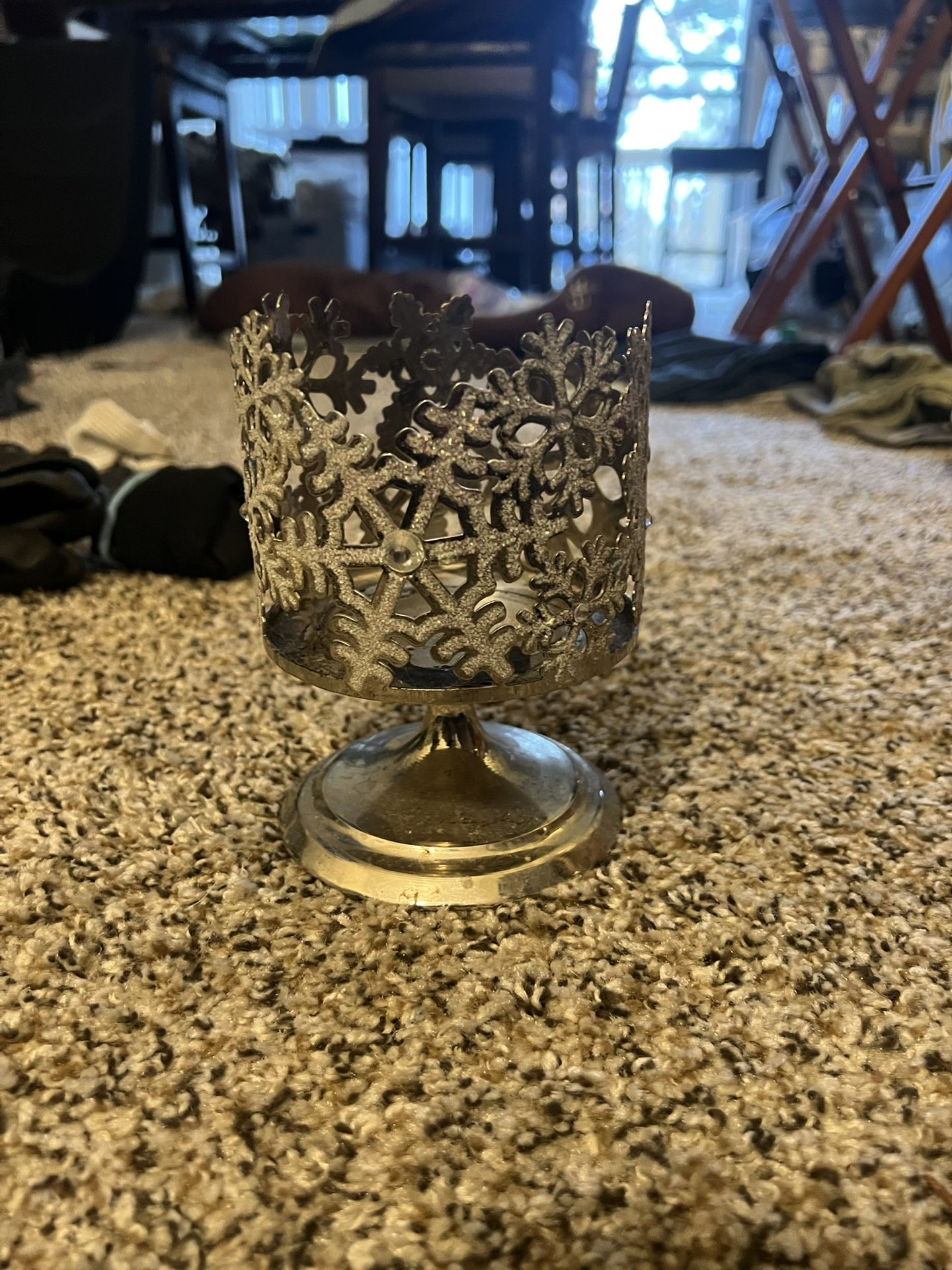 Winter Snowflake Candle Holder 