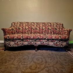 Real Antique Floral Sofa (Approx. 100 years old!) – Stunning Piece!