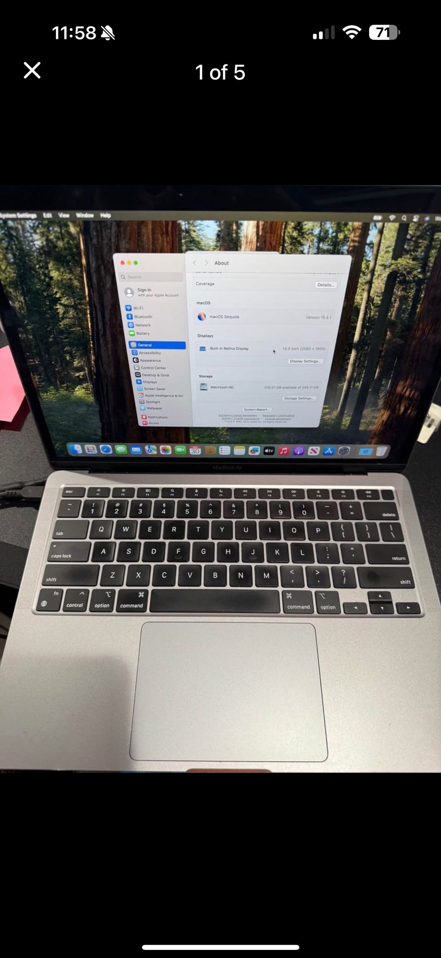!!! MacBook Air, M1 2020, 8GB RAM, 256GB SSD !!!