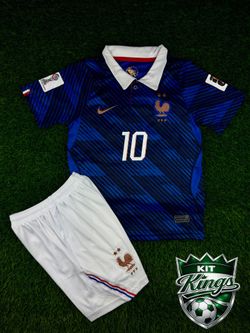 France Soccer Jersey Kids Set Futbol Mbappe World Cup Home New With Tags
