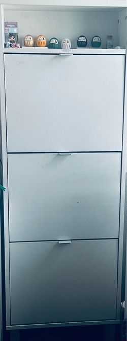 IKEA WHITE SHOE CABINET with 3 compartments
