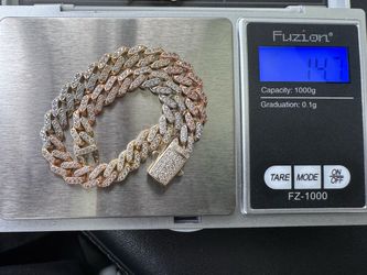 14KT Yellow Gold & Tri Color Cuban Monaco Lock Bracelet