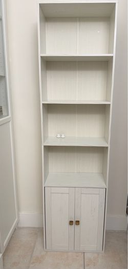 White modern standard white bookcase $70