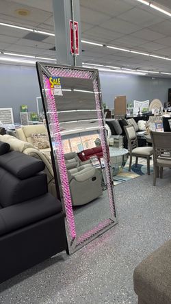 Crystal LED Floor Length Mirror