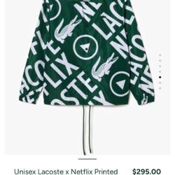 Netflix Lacoste Windbreaker XL 